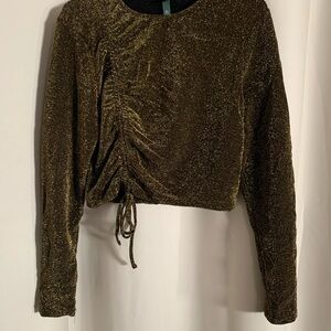 Gold Ruched Women's Top